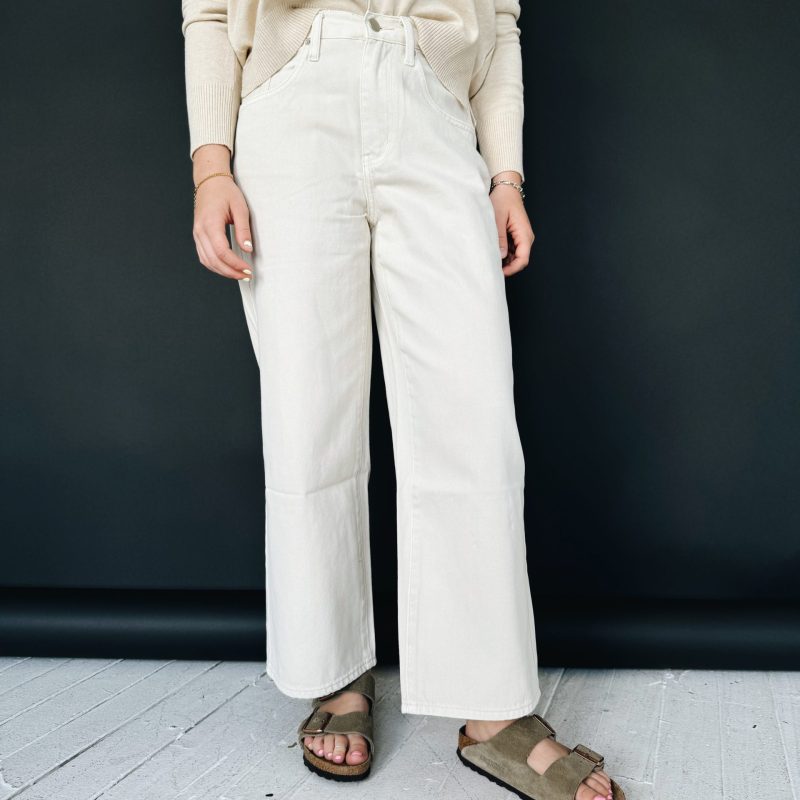 Lucca Ivory Cropped Jeans