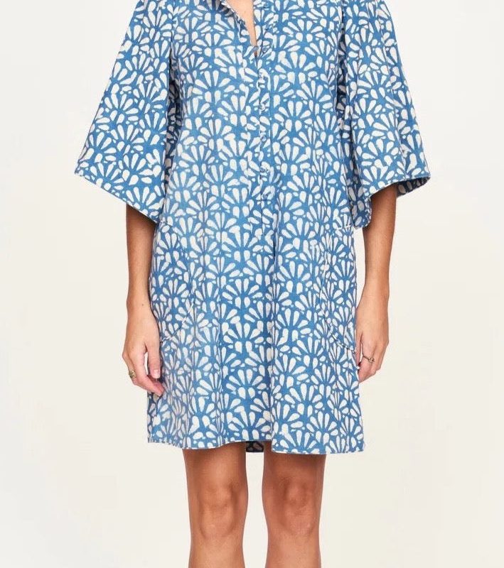 Mirth Short Dress Tellis in Indigo