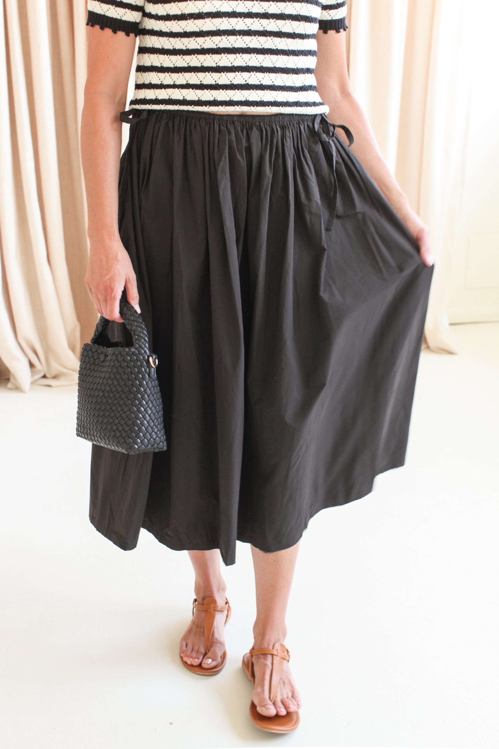 Marielle Poplin Midi Skirt - Image 3