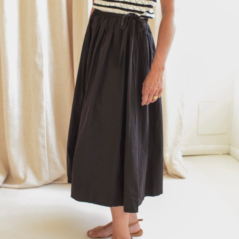 Marielle Poplin Midi Skirt
