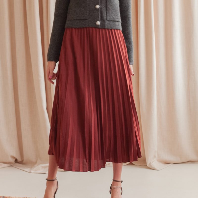 Aggie Pleated Maxi Skirt