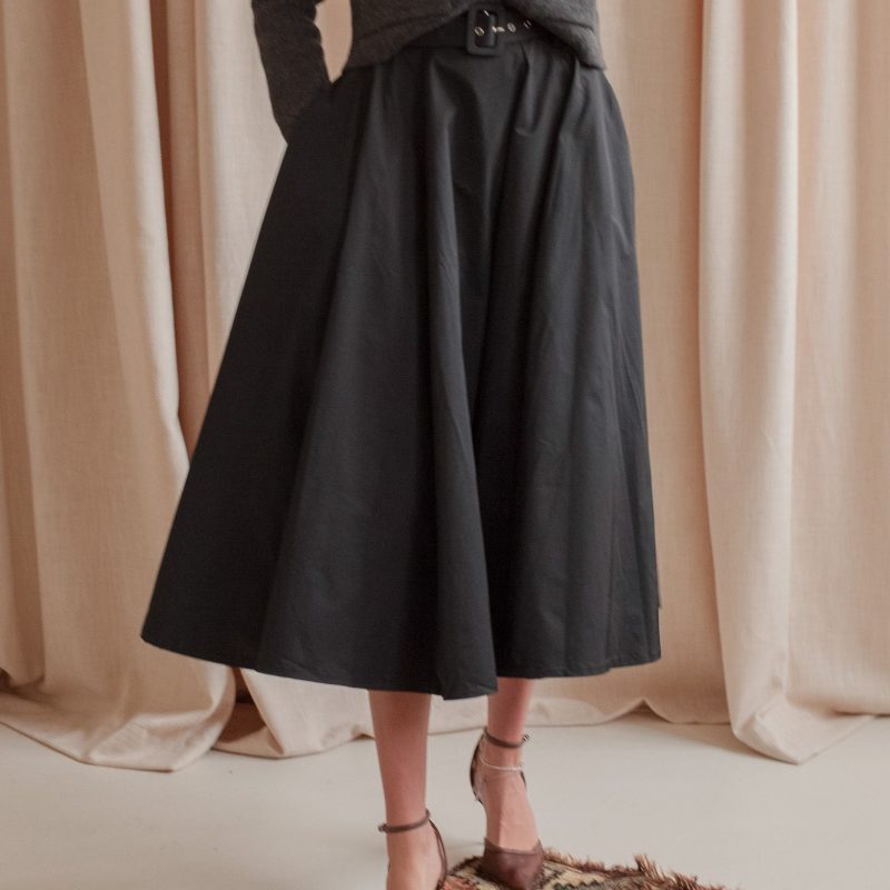 Madison Midi Skirt - Black