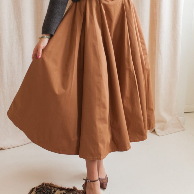 Madison Midi Skirt - Camel