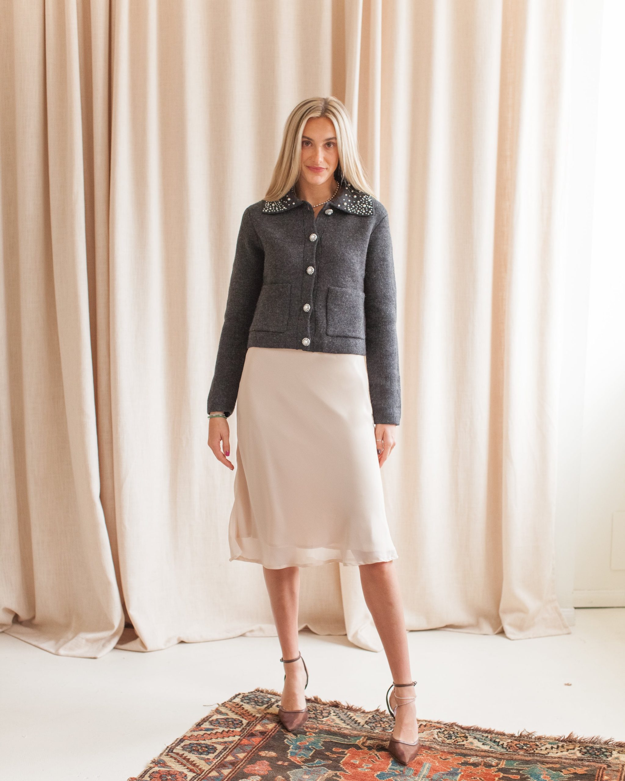 Mara Slip Skirt - Taupe - Image 2