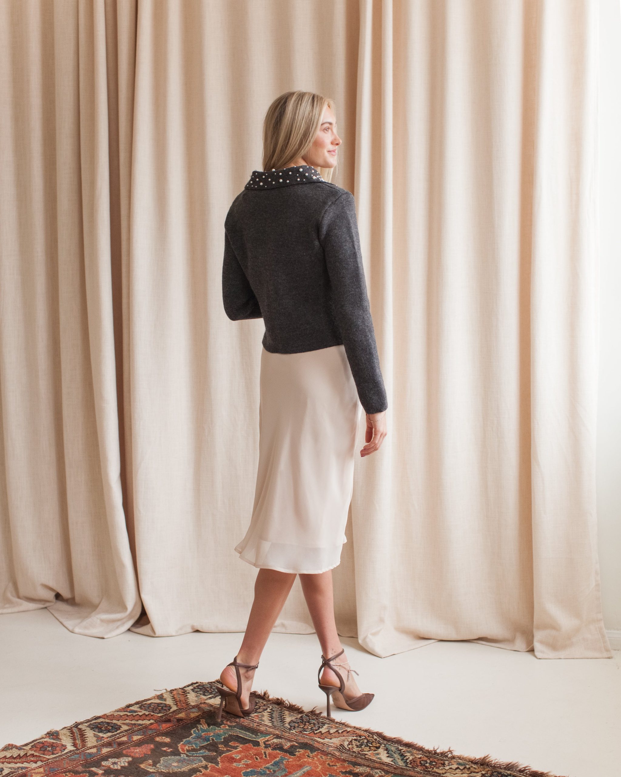 Mara Slip Skirt - Taupe - Image 4