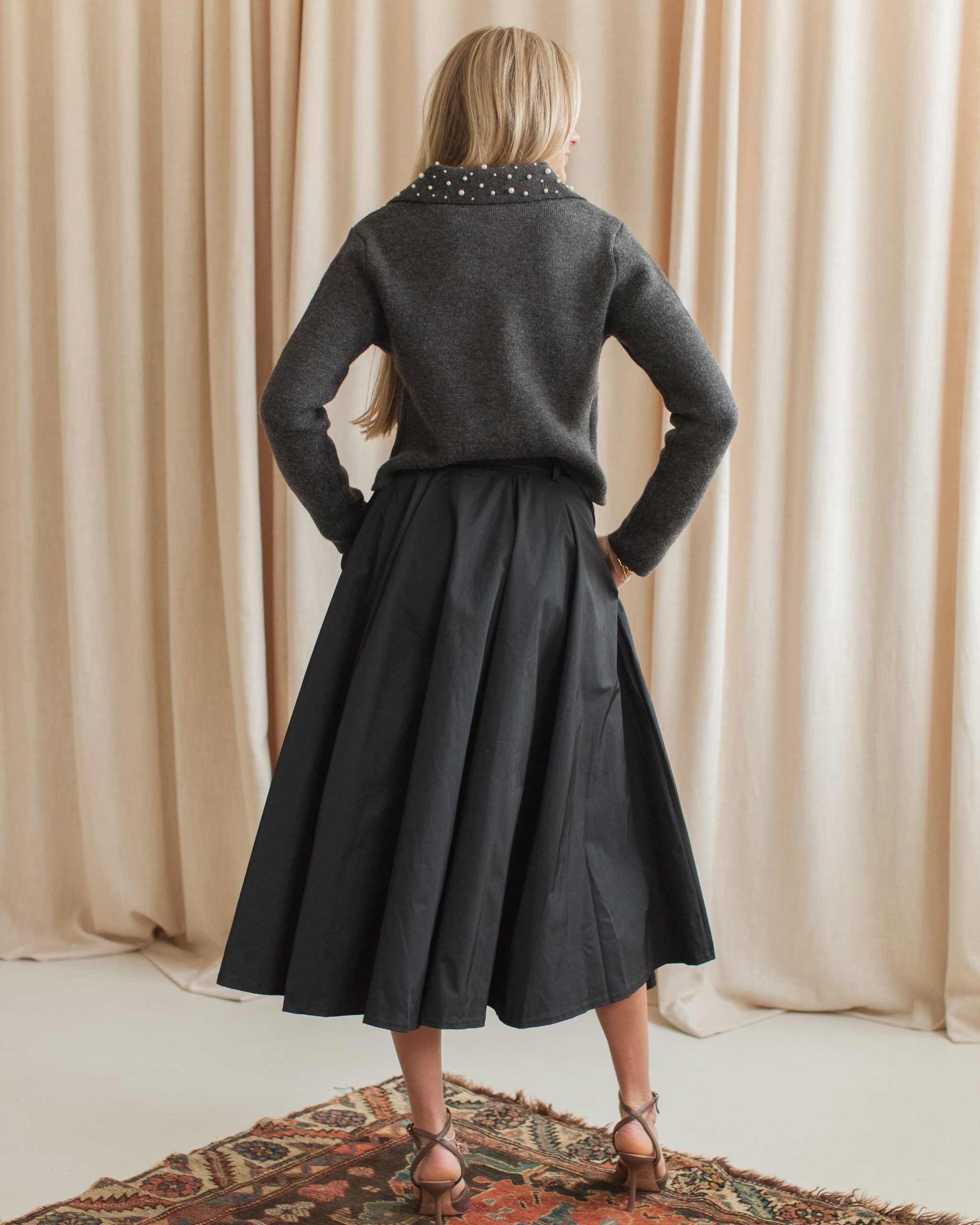 Madison Midi Skirt - Black - Image 2