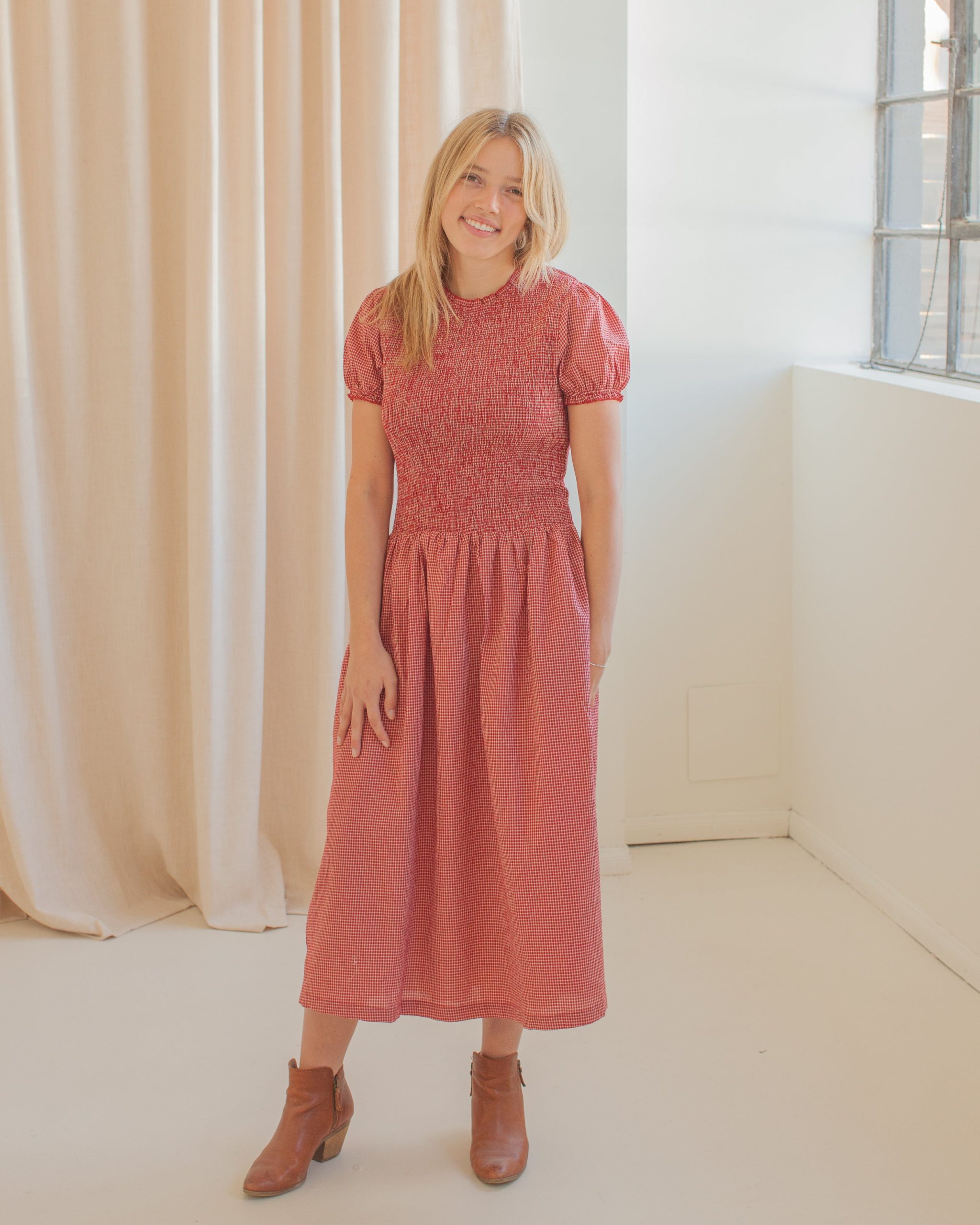 Madeline Smocked Midi Dress - Image 6