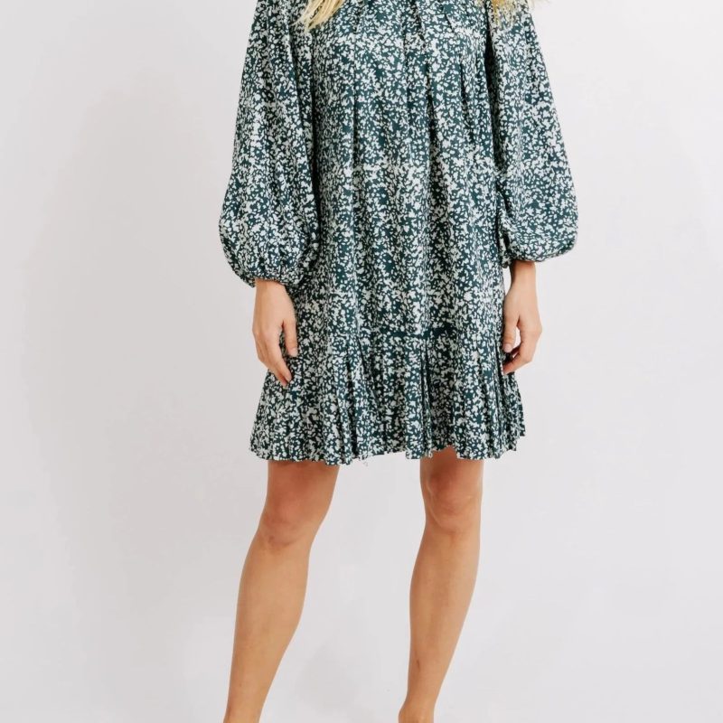 Mirth Somerset Drop Waist Dress in Forest