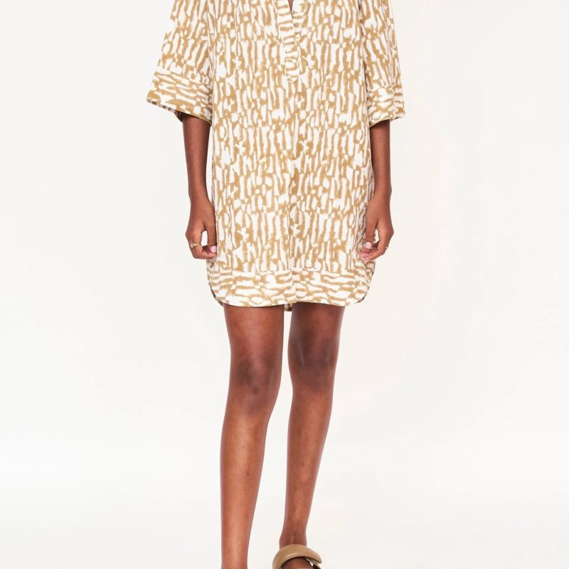 Mirth Palm Springs Short Dress in Driftwood