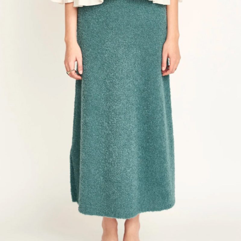 Mirth Estes Boucle Skirt in Spruce