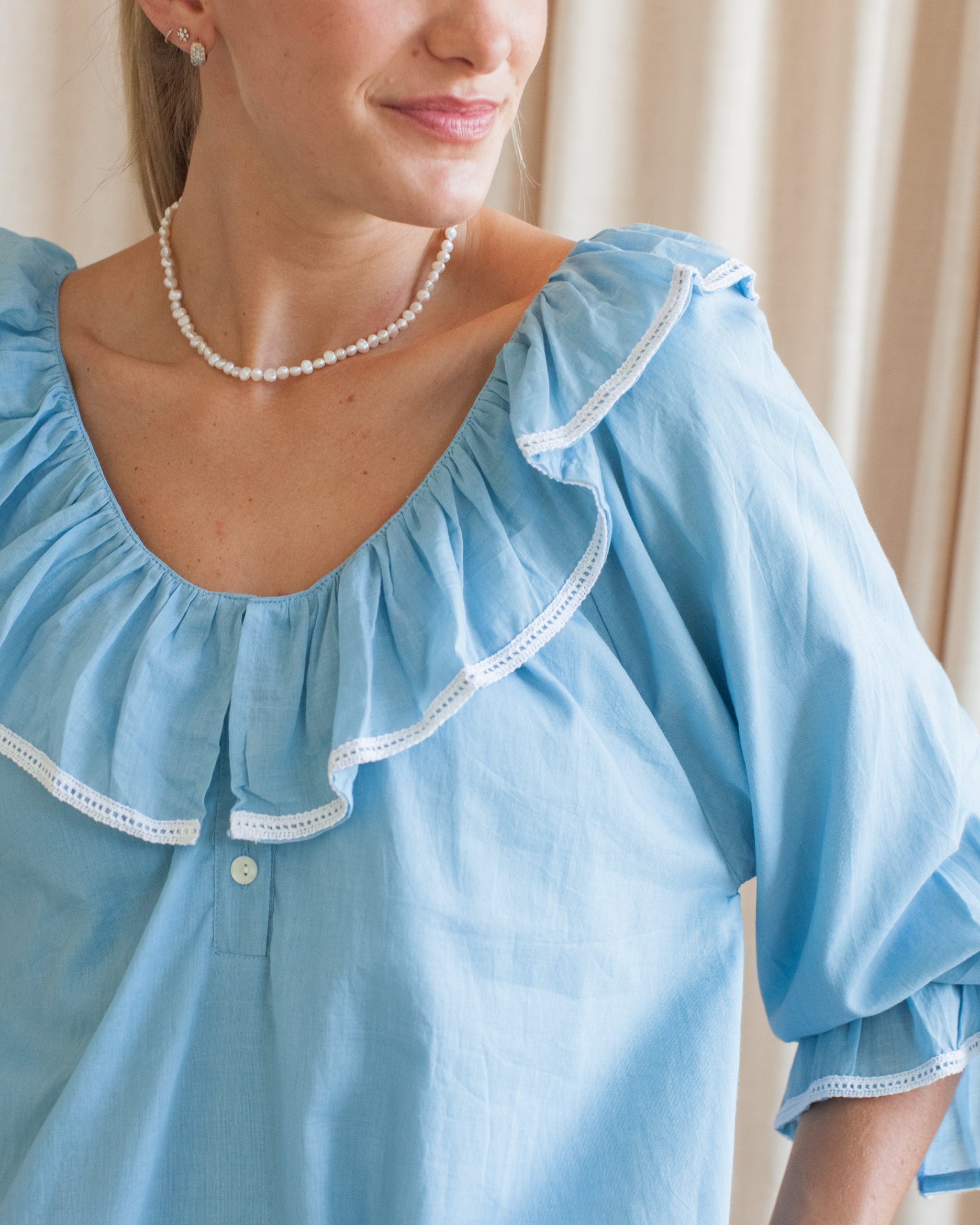 Maison de Frédéric Bennet House Dress- Sky - Image 3